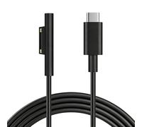 Câble de charge USB-C de 1,8 m pour Surface, compatible avec Microsoft Surface Pro 7/6/5/4/3, ordinateur portable 1/2/3, Go 1/2, fonctionne avec chargeur USB-C 45 W 15 V3 A, léger et durable