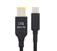 Câble De Charge Usb-C De Type C Vers Dc Rectangulaire 11,0 X 4,5 Mm Pour Ordinateur Portable Thinkpad X1 Legion Y7000P Dc20 V 6,25 A