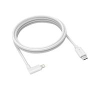 Câble de charge USB-C mâle de 6 pieds à angle droit de 90 degrés Lightning Blanc - Câble Lightning - 24 pin USB-C mâle droit pour Lightning mâle à
