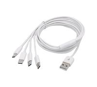 Câble de charge USB C multifonction avec 4 types de prises mâles - Sortie 2 A - Répartiteur USB de 200 cm de long