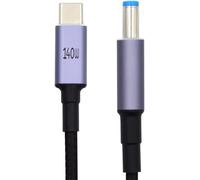 Câble de charge USB-C PD de 1,8 m, entrée mâle USB-C vers DC 5,5 x 2,1 mm 20 V, adaptateur d'alimentation 100 W, 135 W, 140 W, 65 W pour ordinateur portable