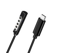 Câble de charge USB C pour Surface RT & Pro 1 2 (noir) - Fonctionne avec chargeur USB-C 15 V/3 A 45 W - Compatible avec Microsoft Surface 1512 1516 1536 Pro 1/2 et Surface RT