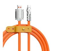 Câble de charge USB C -USB C Câble 120W 6A Code de charge, câble de données universel, câble USB flexible, câble de type C USB, école de téléphonie mobile avec dortoir de voiture à 180 ° Câble de re