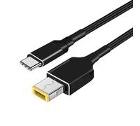 Câble De Charge Usb C Vers Slim-Tip Pour Ordinateur Portable - Fiche Type C Vers Carré - 1,8 M - 100 W - Câble D'Extension D'Alimentation Pd Pour Lenov Yoga T470S, T470, T460S, T450, T450S,