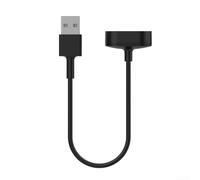 Câble de charge USB compatible avec tracker de fitness Fitbit Inspire et Inspire HR, câble de charge de batterie de rechange en TPE et ABS pour une charge stable et rapide, noir (15 cm)