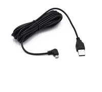 Câble de charge USB de 3 m pour voiture compatible avec caméra DVR de voiture, GPS PAD mobile, prend en charge l'entrée 5 V et le courant de sortie 1 A à 3 A avec options de connecteur droit, gauche