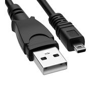 Câble de charge USB de rechange pour appareil photo Panasonic Lumi DMC TZ61 TZ40 TZ70 DMCZS19 pour Sony DSLR-A100 A300 A700 Convient pour Nikon Series CoolPix 2100 2200 3100 Charge et transfert de