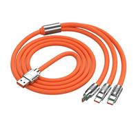 Câble de charge USB rapide universel 3 en 1, cordon multifonction pour téléphone portable
