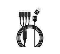 Câble de charge USB Smrter USB-A mâle, USB-C® mâle, Connecteur Lightning , Connecteur Lightning , USB-Micro-B mâle 1.20 m noir