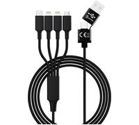 Câble de charge USB Smrter USB-A mâle, USB-C® mâle, Connecteur Lightning , Connecteur Lightning , USB-Micro-B mâle 1.20 m noir SMRTER_ELITE_L_BK