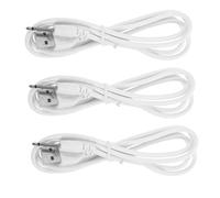 Câble de Charge USB vers DC 2,5mm 19mm Blanc Lot de 3