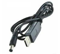 Câble de charge USB vers DC 5 V vers 9 V/12 V Boost avec 5,5 x 2,1 mm pour routeur et pour mini haut-parleurs en cas de panne de courant ou en voiture avec batterie externe Noir 1 m (9 V)