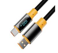 Câble de charge USB vers type C PD100W avec affichage numérique en temps réel