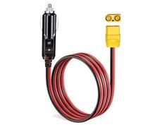 Câble de charge XT90 - OKZ - Prise allume-cigare - Générateur solaire 12V - 14 AWG - Fusible intégré 10A