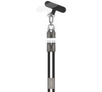 Câble de chargement avec cordon Type-C / Type-C 120 cm noir