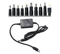 Câble De Chargement d'alimentation Type C DC24V avec Plusieurs Adaptateurs pour Lumières LED Et Caméras Sécurité Alimentation Électrique Fiches Interchangeables