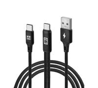 Câble de chargement multi usb c gelhonr, adaptateur otg 2 en 1 cordon de chargeur usb c, câble audio pour table d'harmonie de 1,2 m, pour diffusion en direct, mélangeur audio, table d'harmonie