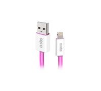 SBS TECABLELIGFLATP câble Lightning 1,5 m Rose