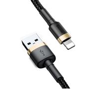 Câble de chargement rapide - BASEUS - 3M - USB 2A - Compatible iPhone - Couleur noir et or