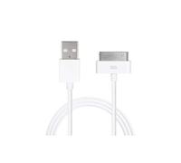 Câble de chargement Sync Data USB pour iPhone 4/4S, iPhone 3G/3GS, iPad 1/2/3, iPod et autre - 30Pin, 1m Blanc