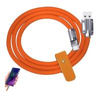 Câble de chargement USB C - Fil de charge rapide 6A, cordon de type C de silicone liquide | Livraison de puissance à grande vitesse, conception flexible sans enchevêtrement, câble de synchronisation