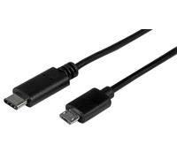 Câble De Chargement USB-C Vers Micro USB USB 2.0, 0,5m Noir - USB2CUB50CM