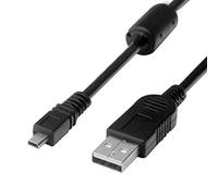 Câble de chargement USB de rechange pour appareil photo Panasonic Lumix DMC-G7 DMC-S5 DMC-ZS25 DMC-TZ35 ZS40 TS30 SZ3 TZ8 TZ11 TZ15 TZ24 F2 FH25 FH4 FH5 et plus (Noir)