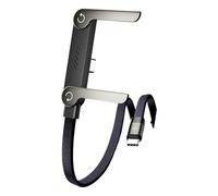 Câble de chargeur à support invisible avec support Câble de Charge Rapide Tressé 240W de Téléphone Intégré Câble Chargeur 2-en-1 Invisible Câble de chargeur 1,5 m, rotation 360°Jeux Et Bureautique