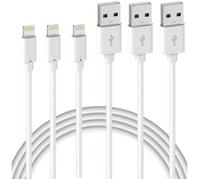 Câble de Chargeur - APC - Lot de 3 - Lightning MFI Certifié - Charge Rapide - 1m et 2m