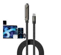 Câble De Chargeur Avec Support Invisible Type C,Fournitures 2-en-1 pour Tablette | Câble Type C pour Tablette et Téléphone - pour bureau domicile hôtel joueurs adultes passionnés de technologie voitur