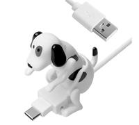 Câble de chargeur de téléphone USB monté sur un chien - Conception | Matériau TPE doté d'une action de remuement automatique, d'une charge rapide et d'un design ludique pour les voyages au burea