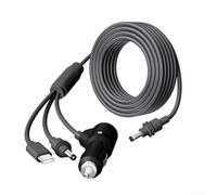 Câble de chargeur de voiture CC 3 en 1 avec interrupteur pour mini antenne Starlink pour voiture, camion, bus et bateau, avec fusible remplaçable pour la sécurité (5 mètres)