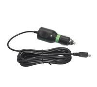 Câble de chargeur de voiture mini USB 3,5 m, DC 5 V 2 A, adaptateur d'alimentation automatique avec LED pour caméra embarquée Garmin Nuvi GPS, noir