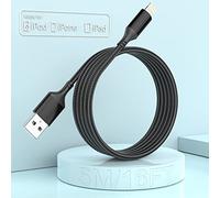 Câble De Chargeur iPhone Long Câble 5M Câble De Charge USB Extra Long Lightning16FT Certifié MFI Adapté Pour iPhone 14/13/12/11/XR/XS Max/X/8/8 Plus/7/7 Plus/6/6s/Plus/SE/5c/5s/5 Pad Air 2/ Pod