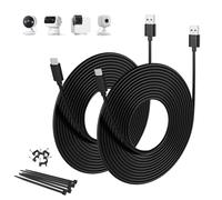 Câble de Chargeur USB A vers USB C 6M 2Pack,Long Cordon Caméra de Sécurité Type A 2.0 pour Blink Mini 2,Eufy SoloCam C210/S340/S220,Indoor Cam S350/C220,EufyCam 3/S330,TP-Link Tapo 2k C120