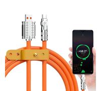 Câble de chargeur USB C | Câble USB C flexible et durable 6 A 120 W, câble USB rotatif à 180 °, cordons de charge durables, câble de charge universel flexible pour téléphone portable, école, jeu sur p
