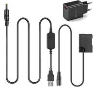 Câble De Chargeur Usb De Banque D'Alimentation Eh-5 + Adaptateur 5V3A + Coupleur Ep-5A En-El14 Pour Nikon P7800 P7100 D5600 D5300 D5200 D5100 D3400 D3300 D3200[Z577]