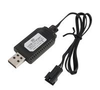 Câble de Chargeur USB Universel RC avec Connecteur SM-3P pour Batterie LiPo 2S 7.4V, Compatible avec Voitures RC, Bateaux RC, Drones RC, Avions RC et Autres Jouets Télécommandés