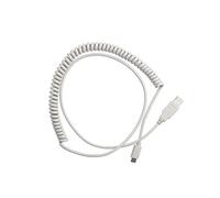 Câble de Clavier Spiralé USB-c vers USB en Abs Blanc | Tube Enroulé, Structure Extensible et Rangement Facile, Compatibilité Étendue pour Connexion Clavier