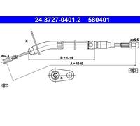 Câble De Commande, Frein De Stationnement Arrière G pour MERCEDES-BENZ 123
