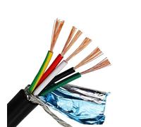 Câble de commande signal blindé en cuivre pur PVC | 2-40 conducteurs 18-26 AWG 0,15-0,75 mm2 100 mètres : for le contrôle des signaux et industriel(5 22 AWG 0.3MM)