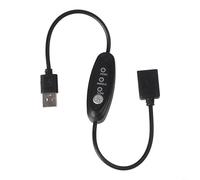 Câble de commande USB 5 V avec interrupteur à 3 vitesses mâle vers femelle compatible avec ventilateur et contrôleurs de lumière LED