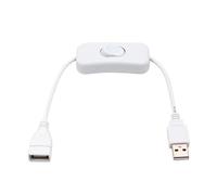 Câble de commutation USB avec câble d'extension marche/arrêt 28 cm 1 m adapté aux guirlandes lumineuses LED 5 V outil de dispositif d'alimentation électrique gadget USB 304 303(28CM (White))