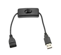 Câble de commutation USB avec rallonge marche/arrêt 28 cm 1 m, adapté aux bandes lumineuses LED 5 V, petits outils, équipements électriques(28CM (Black))