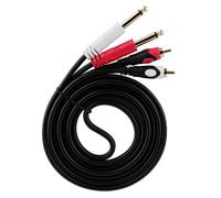 CâBle De Connecteur Audio Double Couleur 2 PièCes 6.35 Vers Rca, Prise Jack 6.35mm 1/4 Pouces Pour Ktv (2 M)