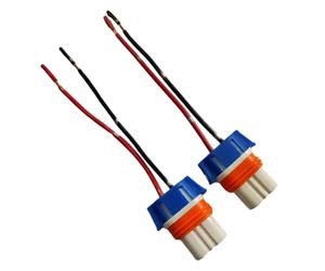 Câble de connecteur de douille d'ampoule de phare TOTMOX 2x9005 Hb3, connecteur de douille d'ampoule droite en plastique 12/24V, adapté à la plupart des voitures