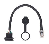 Câble de connecteur Femelle 8 Broches E13 fileté vers connecteur RJ45 mâle Droit en PVC Non blindé pour Configuration réseau avec fiche RJ45 métallique, matériau PA66 Ignifuge,