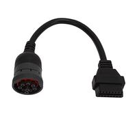 Câble de connecteur Femelle à 9 Broches vers OBD2 à 16 Broches, Adaptateur d’Interface de Diagnostic J1939 pour Camion, Outil de Diagnostic pour véhicules Lourds avec