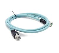 Câble de connecteur M12 4 broches A femelle vers RJ45 mâle haute flexibilité Cat5e blindé Câble câblé Assemblage M12 4 broches vers RJ45 industriel Ethernet pour application d'automatisation 30 m