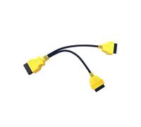 Câble de connecteur OBD2 16 Broches 30 cm mâle vers Double Femelle, câble en Y, rallonge répartiteur OBDII 1-2, adapté au câble de Diagnostic Automobile(30cm 2Female)